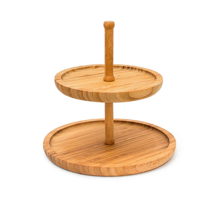 2-tier bamboo tray