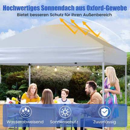 2x2m Pop-Up Pavilion, Waterproof, UV 50+, White
