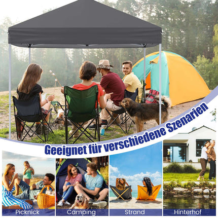 2x2m Waterproof Pop-Up Pavilion with UV Protection 50+