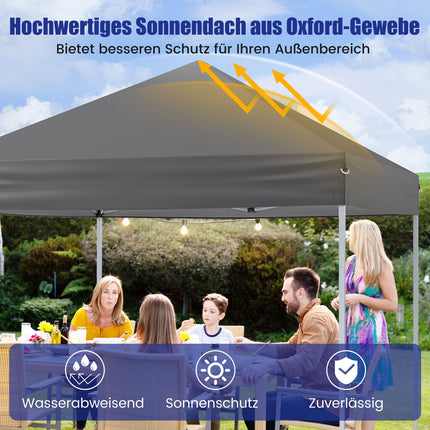 2x2m Waterproof Pop-Up Pavilion with UV Protection 50+