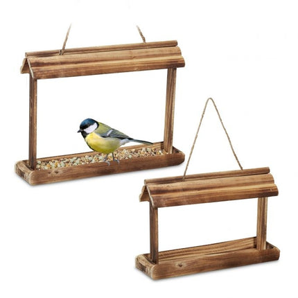 2x Bird feeders in wood