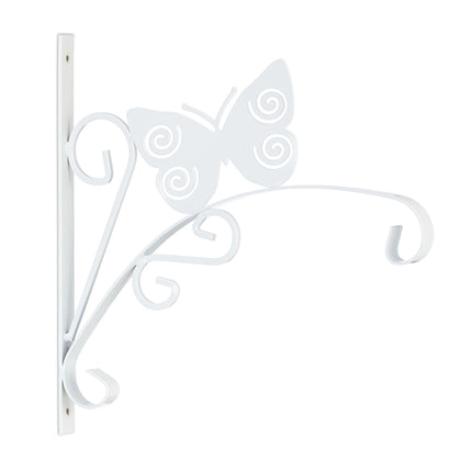 2x Holder for hanging basket with butterfly