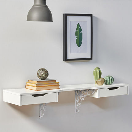 2x shelf bracket forged in cast iron