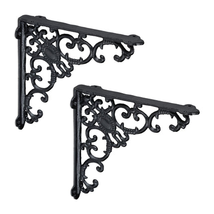 2x shelf bracket forged in cast iron