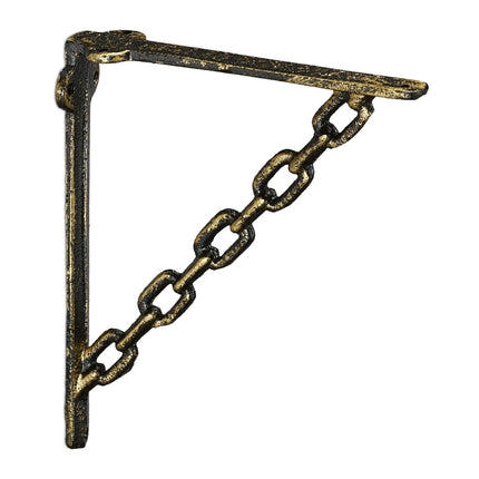 2x shelf bracket in cast iron with chain