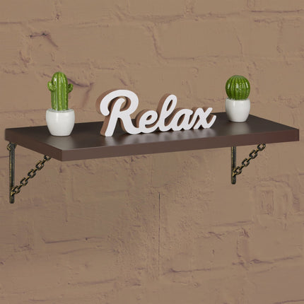 2x shelf bracket in cast iron with chain
