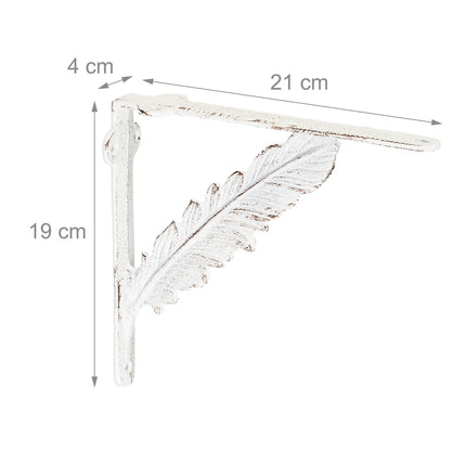 2x shelf bracket in cast iron with spring