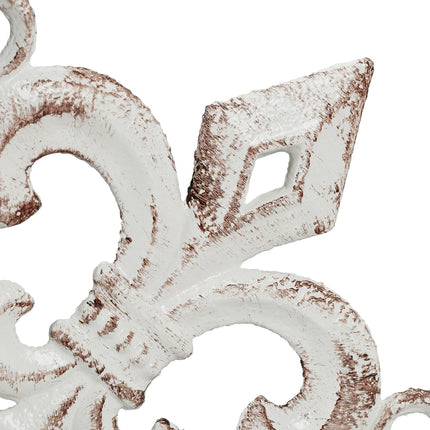 2x shelf bracket with French lily cast iron