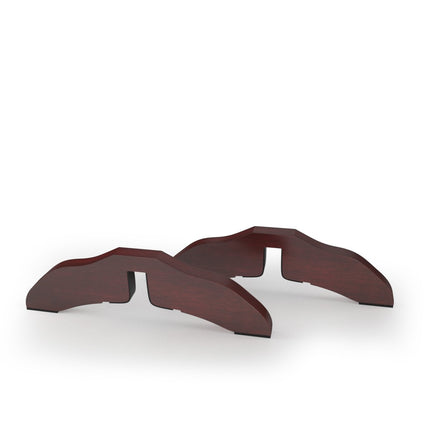 2 x support feet pinewood for dog barrier 2 cm grid feet for protective gate brown