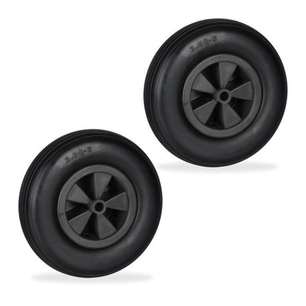 2x wheelbarrow wheels 3.50-6 in black