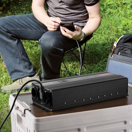 3000W Power Inverter 12V To 230V, LCD, USB-C
