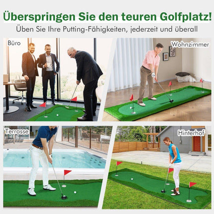 300 x 100 cm Golf Putting Mat Golf Mat with Artificial Turf Training Mat for Home Green