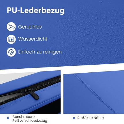 300 x 117 x 5 cm soft floor mat gymnastics mat foldable gymnastics mat made of artificial leather blue