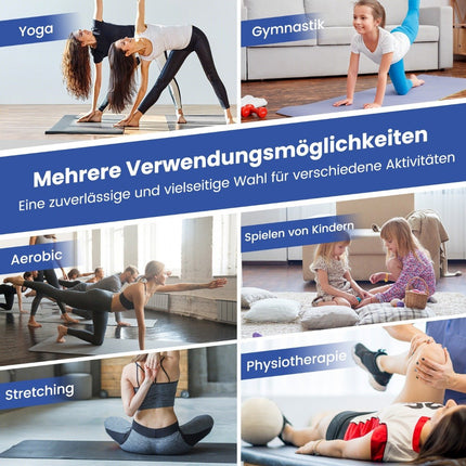 300 x 117 x 5 cm soft floor mat gymnastics mat foldable gymnastics mat made of artificial leather blue
