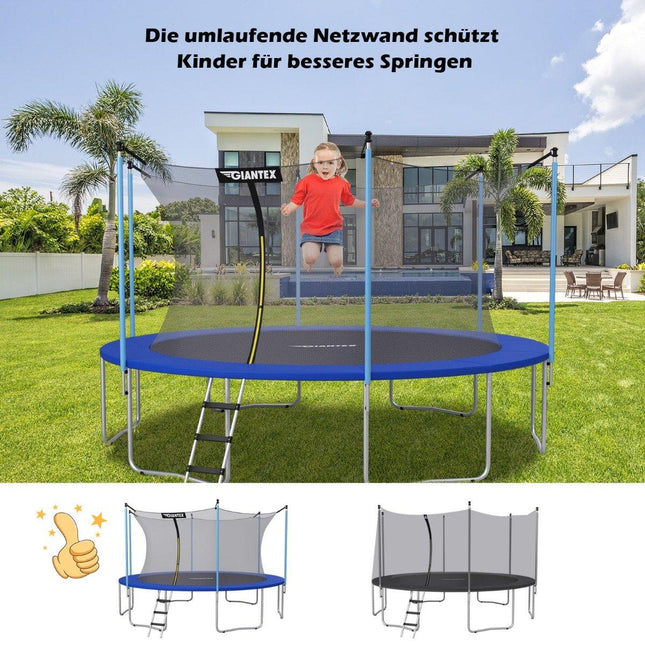 Ø305 cm trampoline safety net inside for garden trampolines black