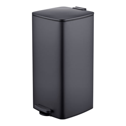 30L Black Pedal Bin with Soft-Close Lid