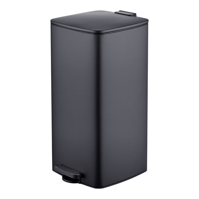 30L Black Pedal Bin with Soft-Close Lid