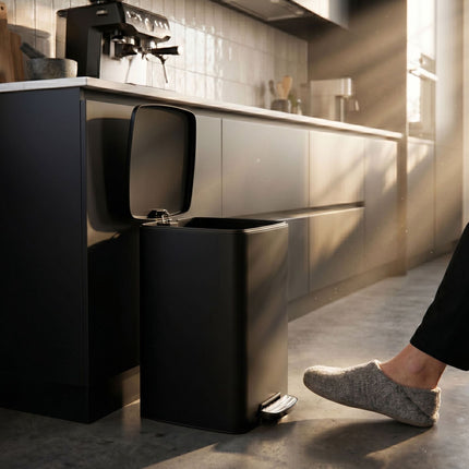 30L Black Pedal Bin with Soft-Close Lid