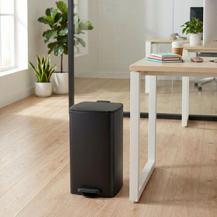 30L Black Pedal Bin with Soft-Close Lid