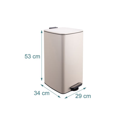 30L Kitchen Pedal Bin with Soft-Close Lid