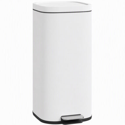30L Metal Kitchen Bin with Soft-Close Lid & Pedal