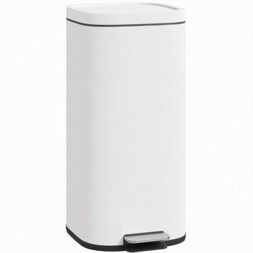 30L Metal Kitchen Bin with Soft-Close Lid & Pedal