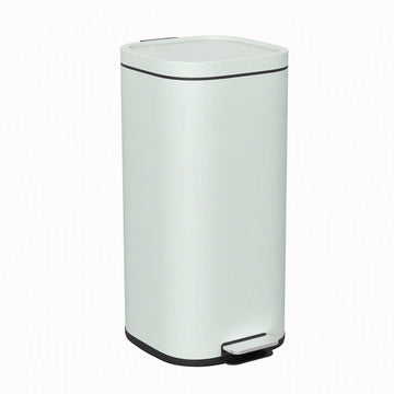 30L Metal Kitchen Trash Can, Soft-Close Lid, Green