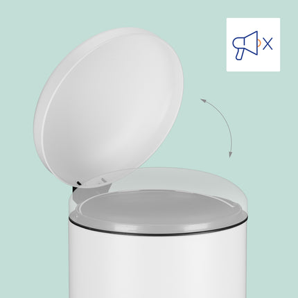 30L Metal & Plastic Kitchen Bin, Foot Pedal