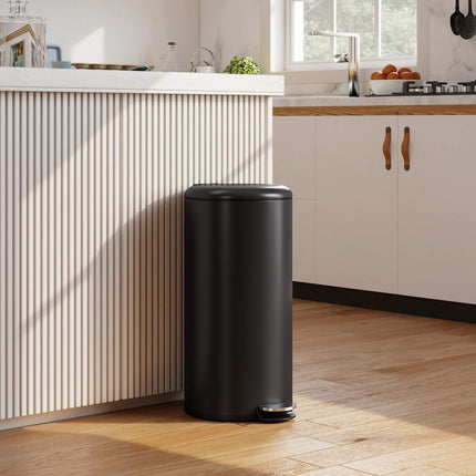 30L Pedal Bin with Soft-Close Lid, Black