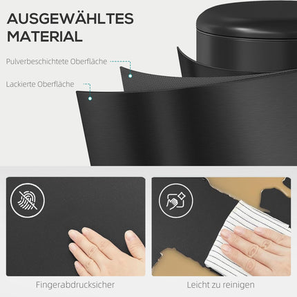 30L Pedal Bin with Soft-Close Lid, Black