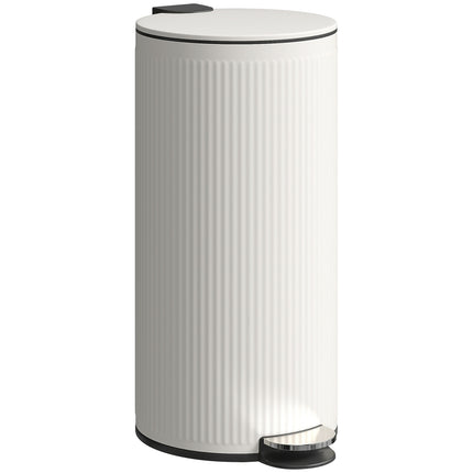 30L Pedal Bin with Soft-Close Lid, Black Metal