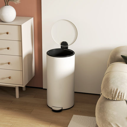 30L Pedal Bin with Soft-Close Lid, Black Metal