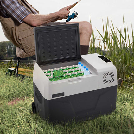 30L Portable Car Fridge Freezer, 12/24V DC, AC