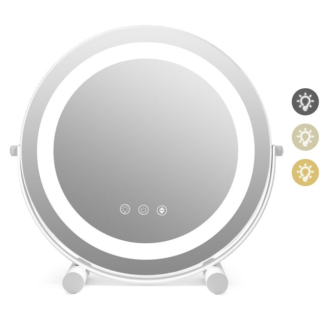 Ø 30 cm Dimmable cosmetic mirror with lighting & touch switch & memory function