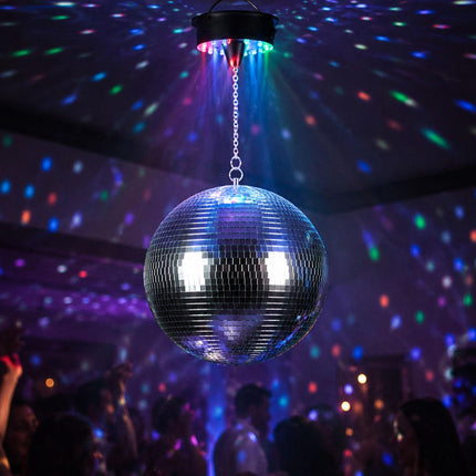 30 cm Disco Ball with Motor & LED Light Effects