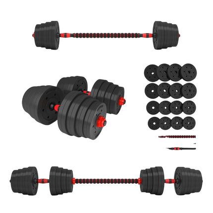 30 kg Adjustable Barbell and Dumbbell Set