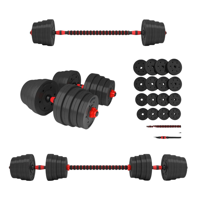 30 kg Adjustable Barbell and Dumbbell Set