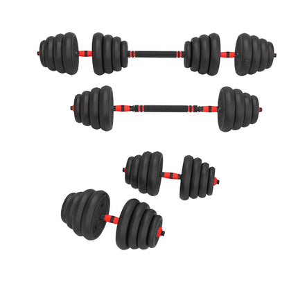 30kg Adjustable Dumbbell Weight Set, 6-in-1