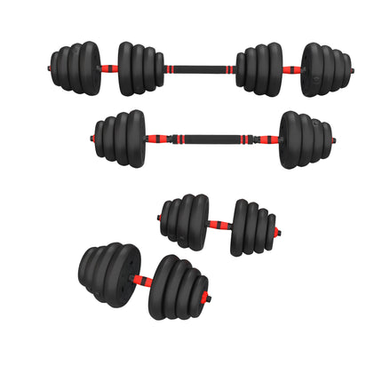 30kg Adjustable Dumbbell Weight Set, 6-in-1