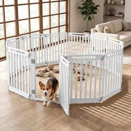 31.5" Indoor Outdoor Dog Playpen, 12 Panels, HDPE Material