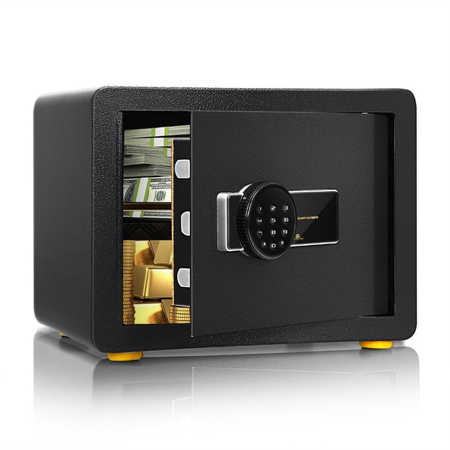 31.5L Safe Electronic Safe Cabinet with Digital Keypad and Key 40 x 30 x 31 cm Black
