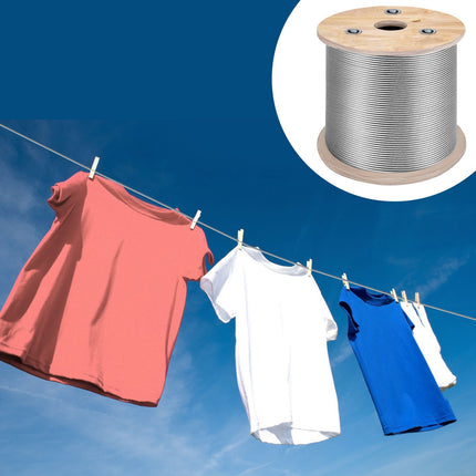 3/16 In 7x19 304 Stainless Steel Wire Rope, 500 Ft