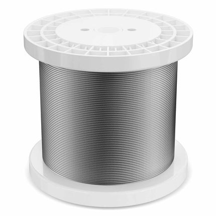 316 Stainless Steel Wire Rope Kit, 1/8 in 1000 ft, Cutter