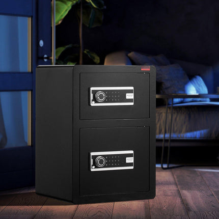 3.5 Cu Ft Double-Door Safe, Keypad and Key Lock
