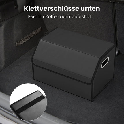 35L Collapsible Car Trunk Organizer with Lid & Divider