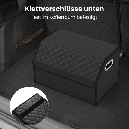 35L Foldable Car Trunk Organizer with Lid & Divider