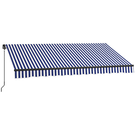 Aluminum Blue & White Wall Awning, 3.5 x 3 m Sun protection