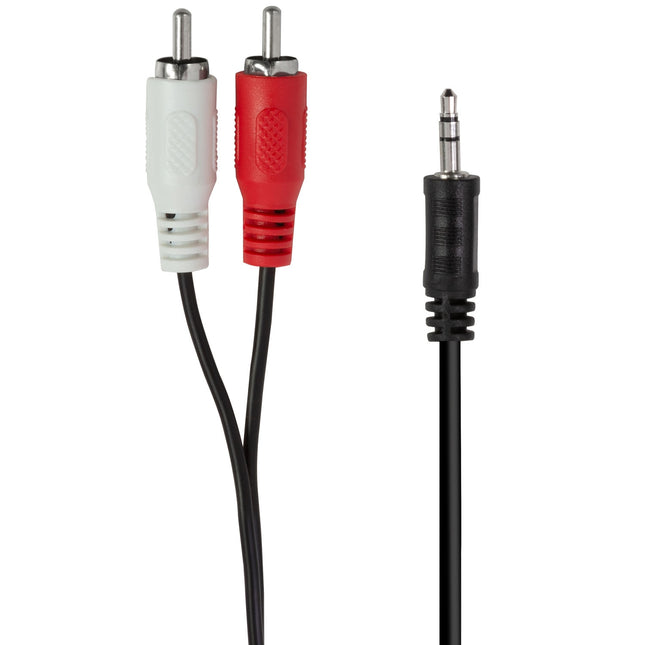 3.5mm to 2x RCA Audio Cable, 1.5m, Black