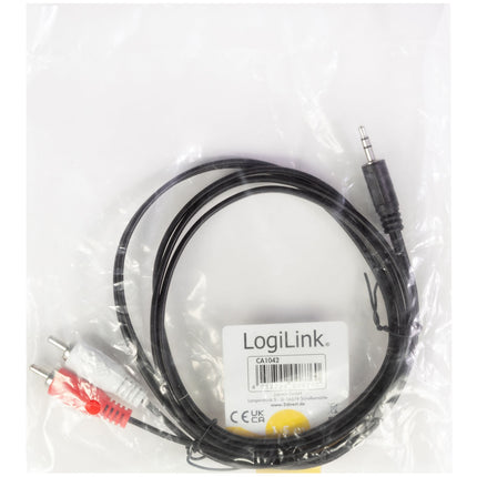 3.5mm to 2x RCA Audio Cable, 1.5m, Black