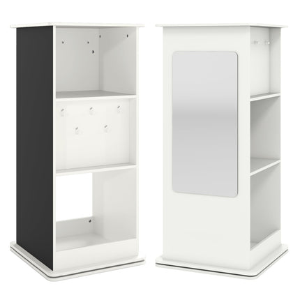 360 Rotating Kids Bookshelf with Chalkboard & Hooks